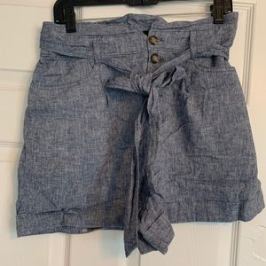 NWT Express denim shortie extreme high rise shorts size medium
